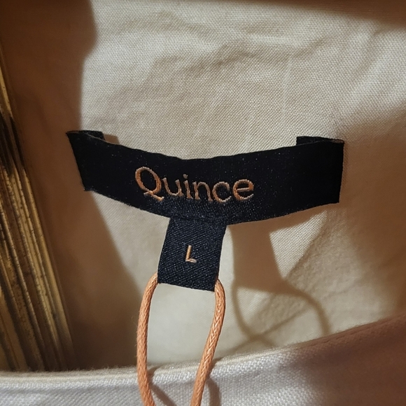 Quince Women's 100% European Linen Tank Mini Dress Sand Tan Size Large NEW! - Picture 3 of 8
